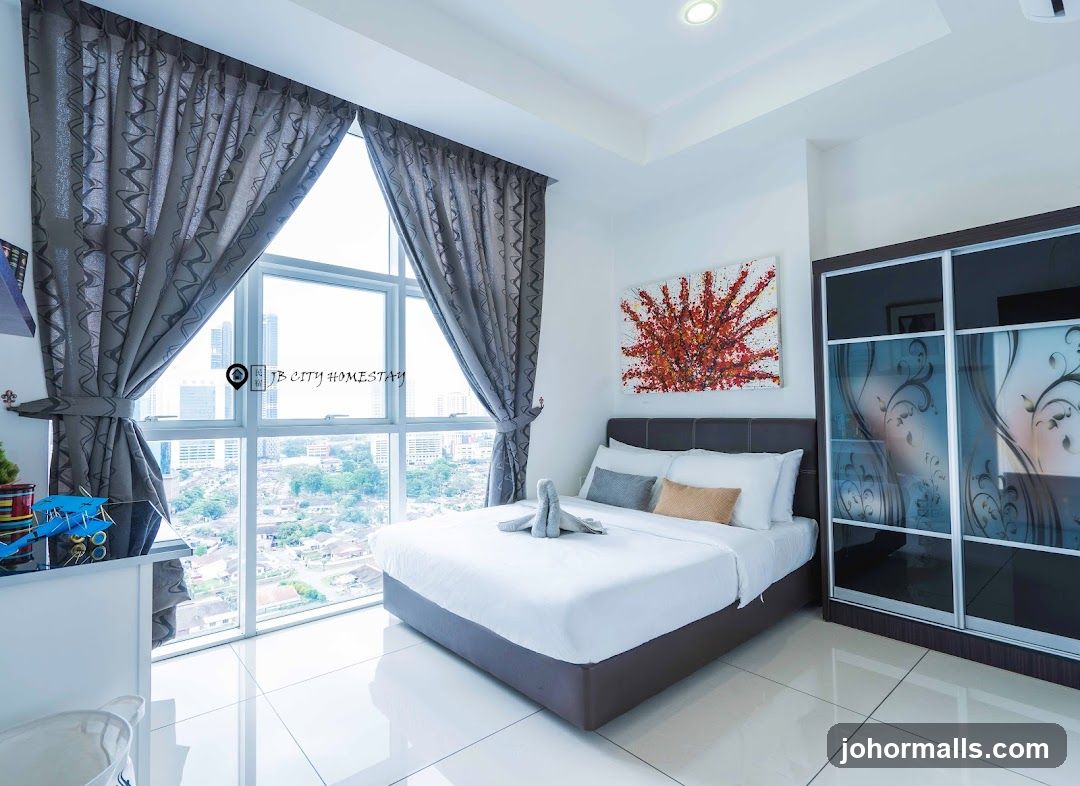 Modern Bedroom with City View