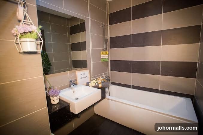 Modern Bathroom with Bathtub and Sink