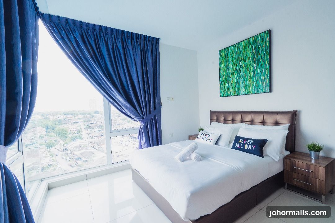 Modern Bedroom with City View