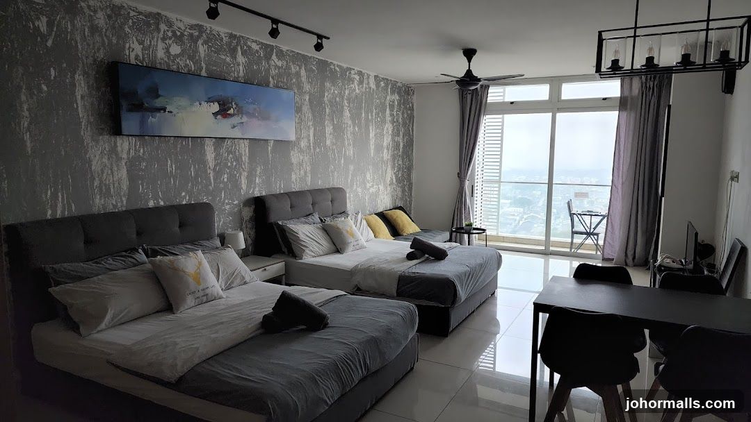 Modern Bedroom with City View