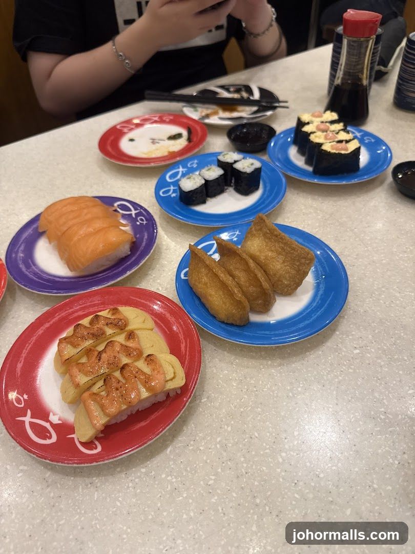 Sushi Plates on Table