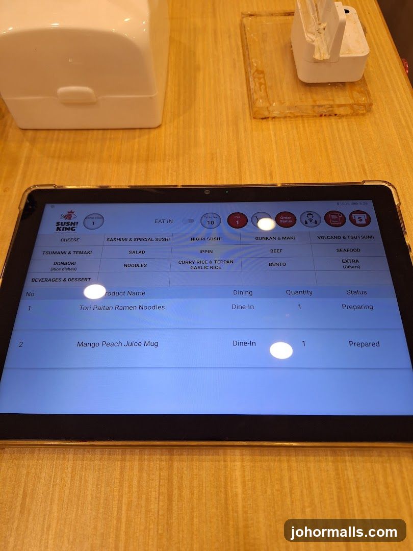 Sushi King Order Tablet