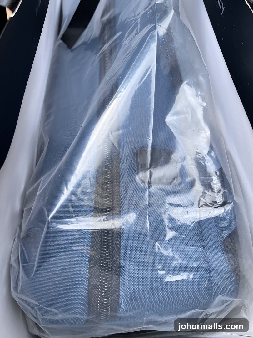 Blue Bag in Packaging