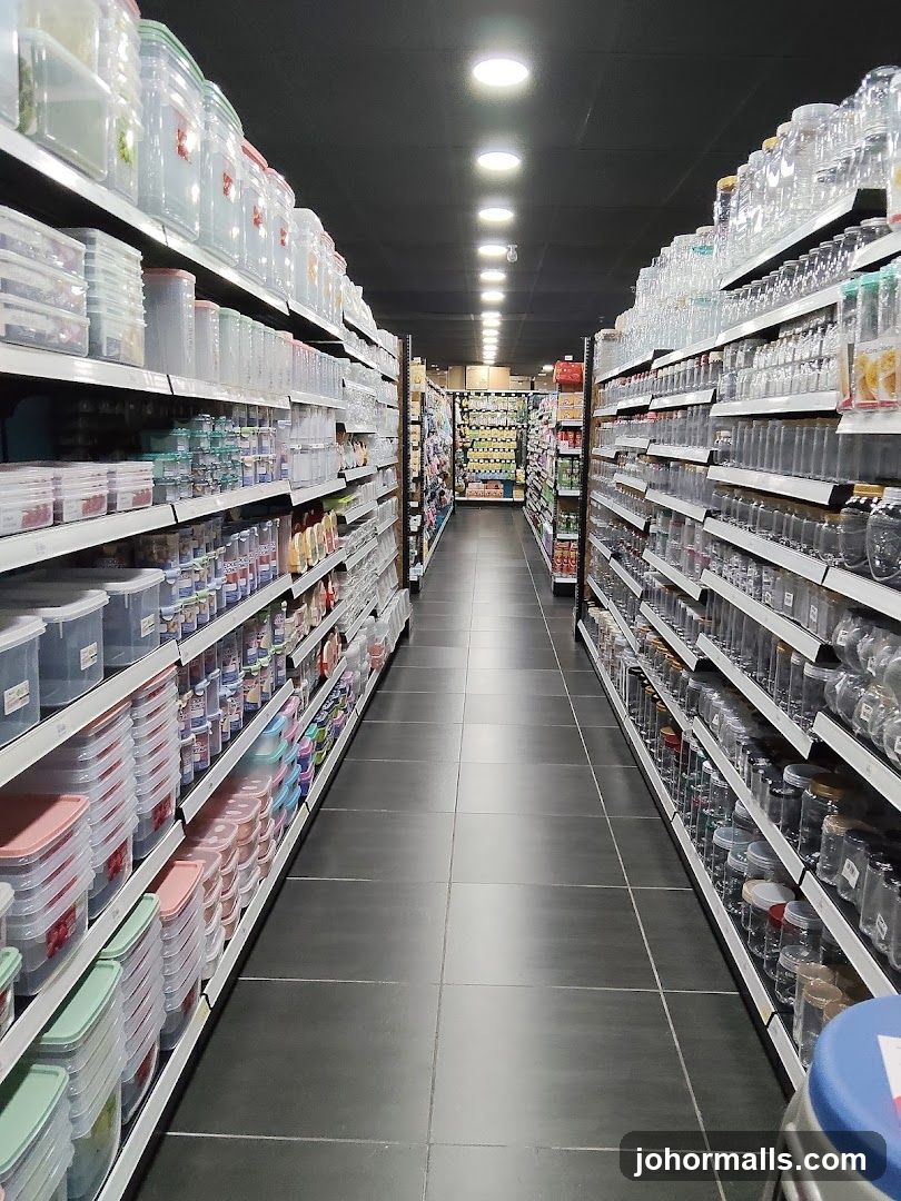 Aisle of Storage Containers and Jars