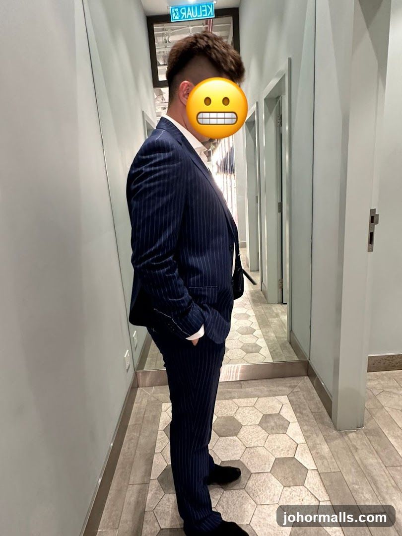 Man in Pinstripe Suit