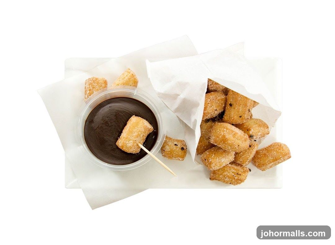 Churro Bites with Chocolate Dip