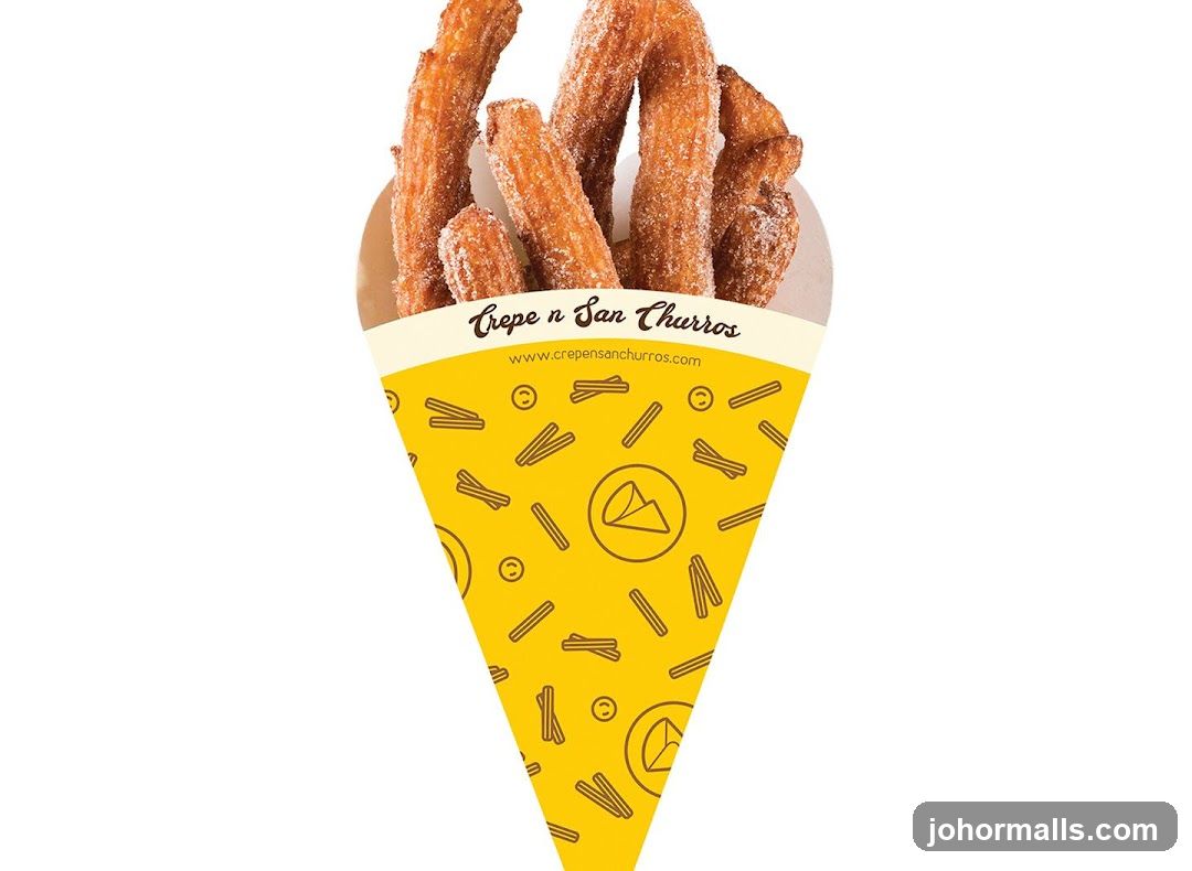 Churros in a cone holder