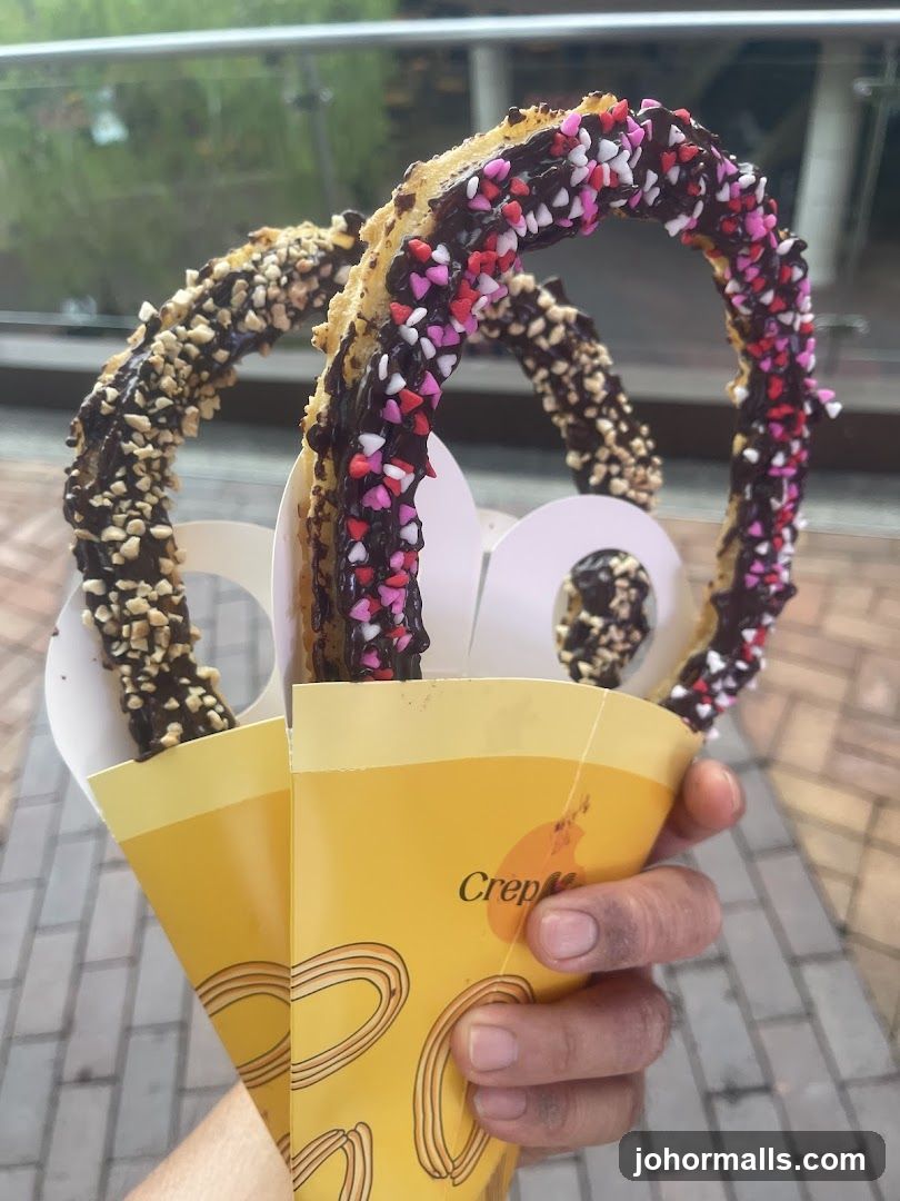 Churros with Chocolate and Sprinkles