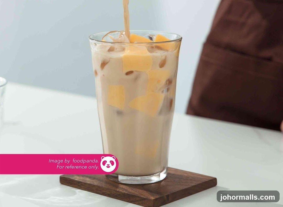 Iced Milk Tea with Mango