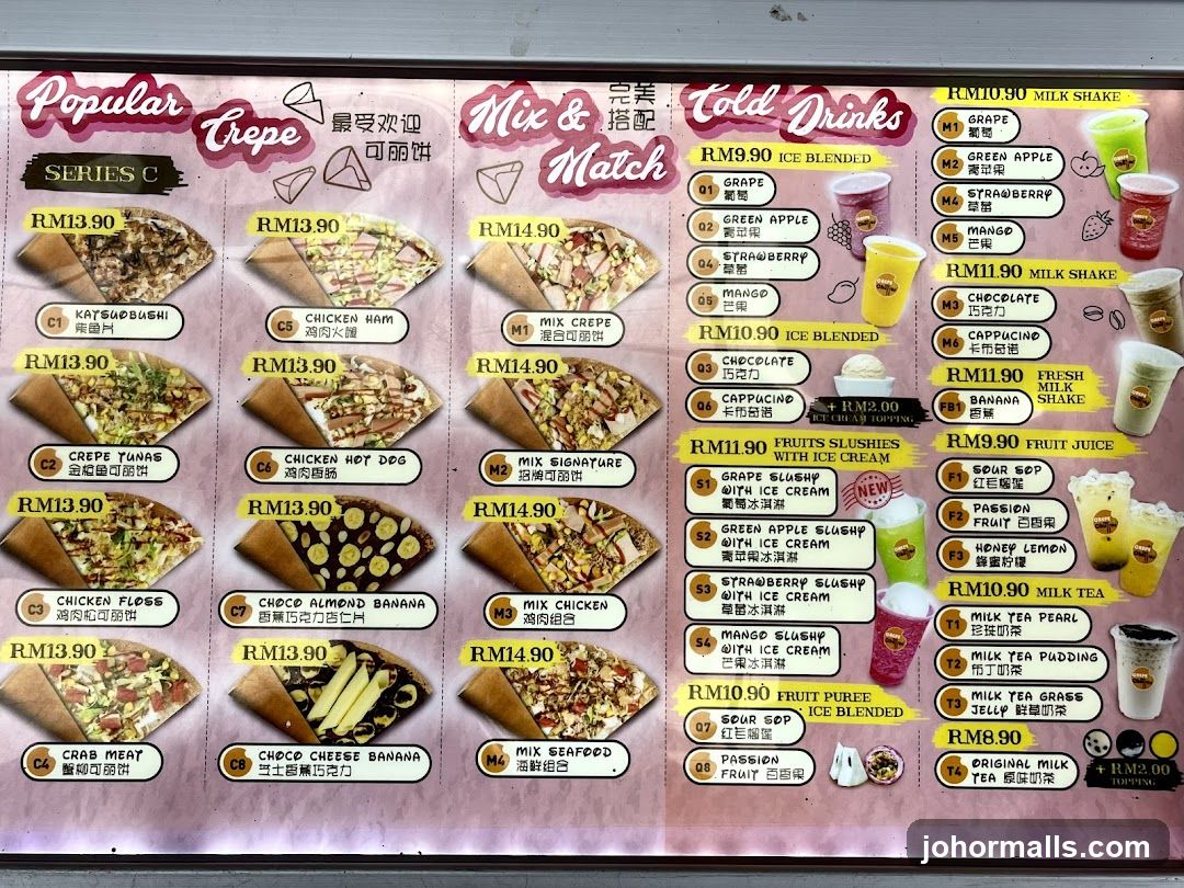 Popular Crepe Mix & Match Cold Drinks