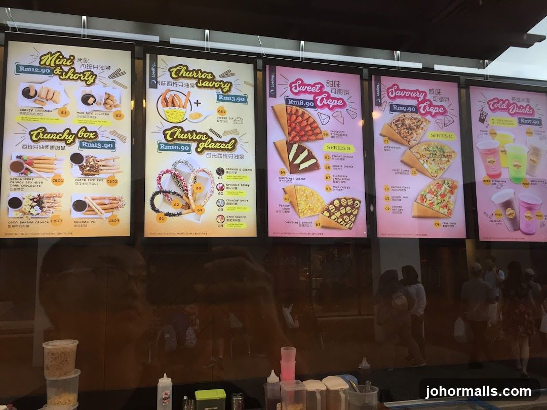 Churros and Crepes Menu