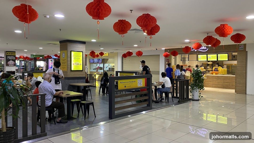 Food court with red lanterns