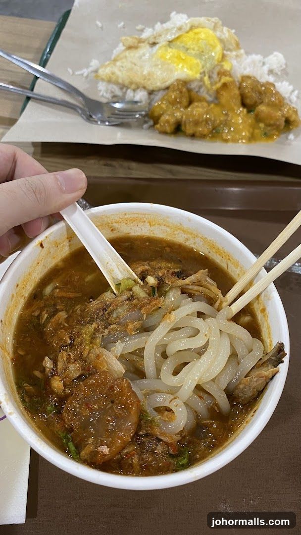 Noodle Soup and Rice Dish
