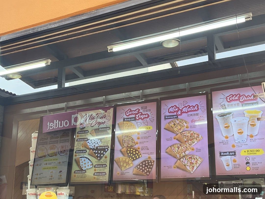 Crepe and Cold Drink Menu