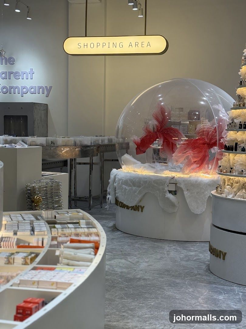 Store Interior with Holiday Display