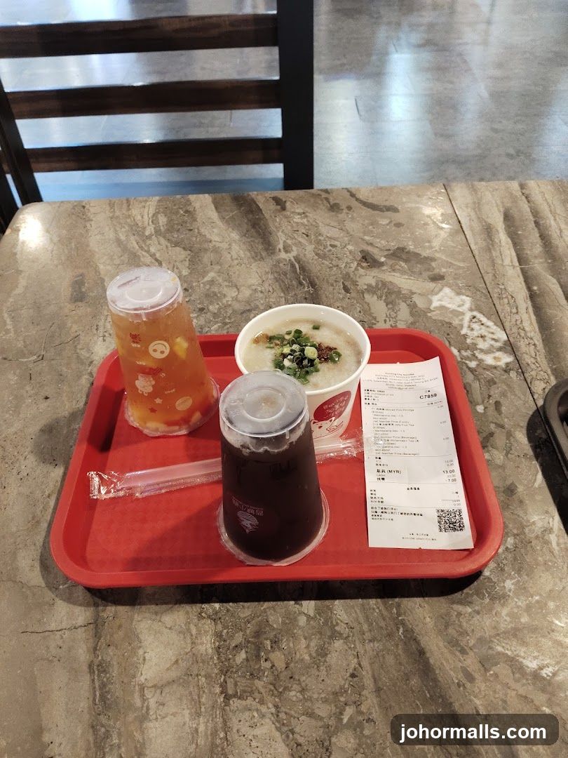 Food and Drinks on a Tray
