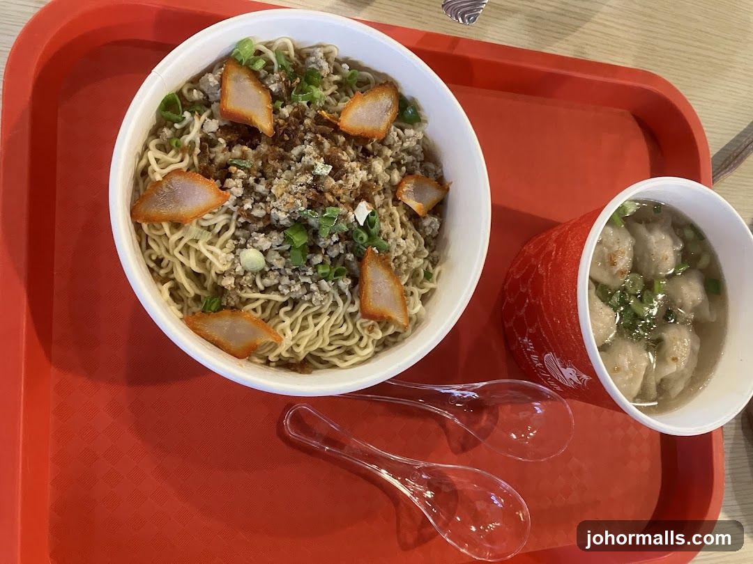 Noodle Dish with Wonton Soup
