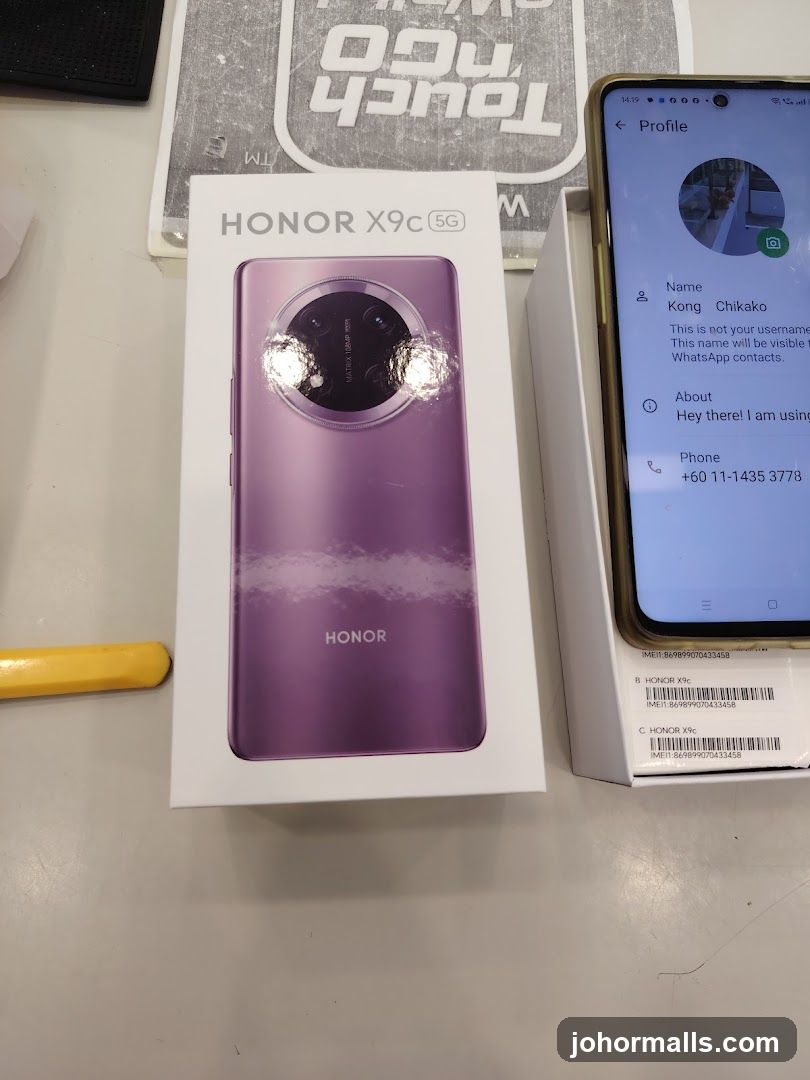 Honor X9c 5G Phone Box and Screen
