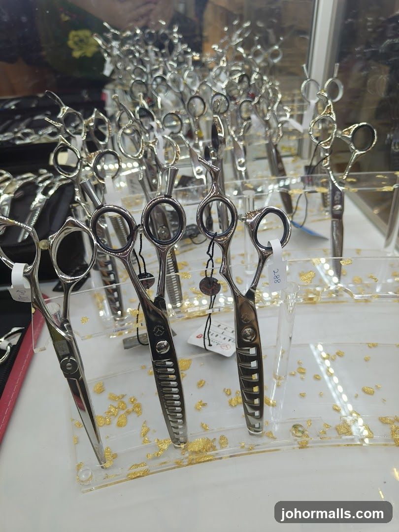 Display of Professional Scissors