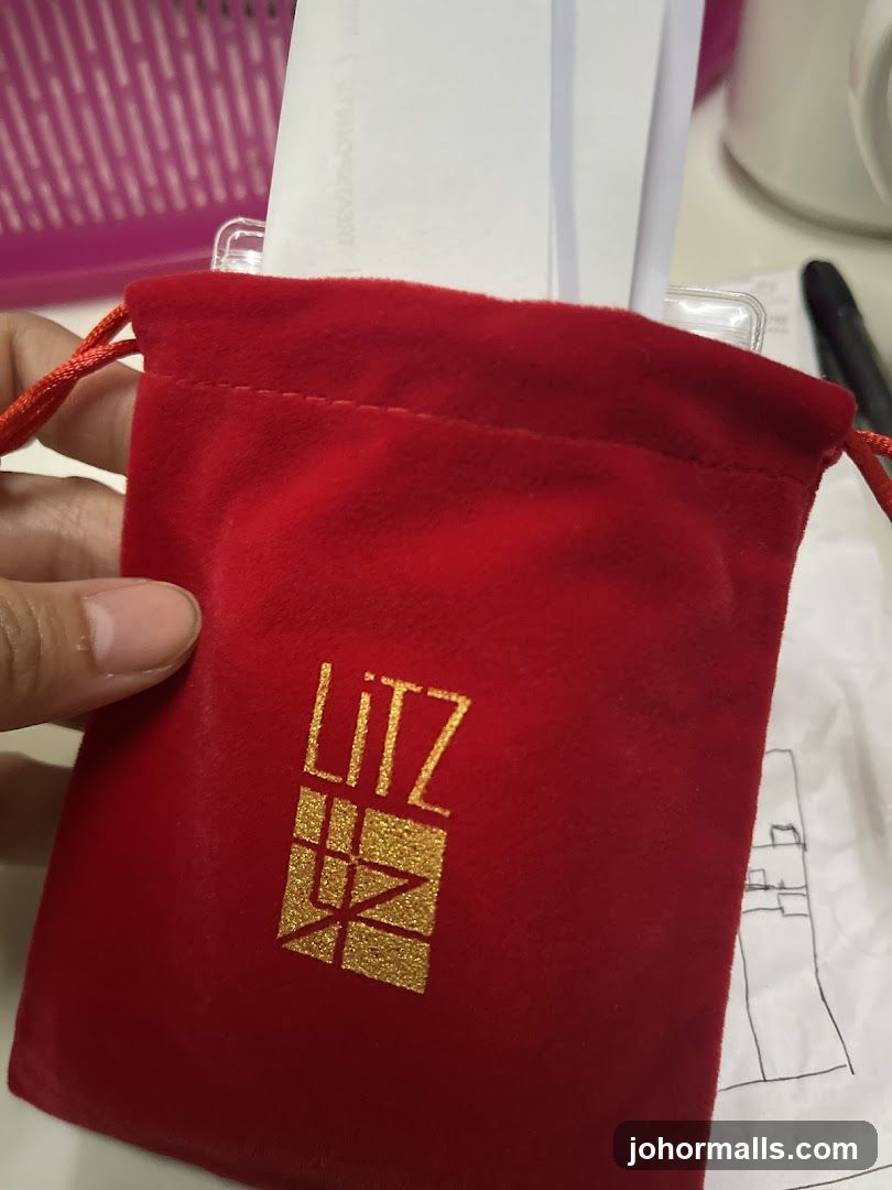 Red Pouch with Gold Logo