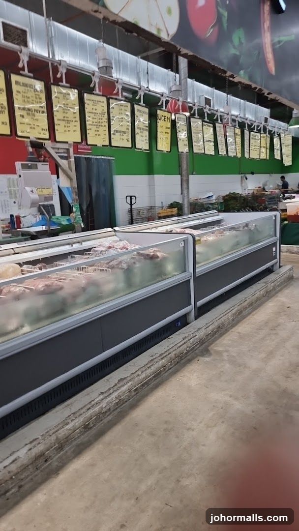 Meat Display in Supermarket