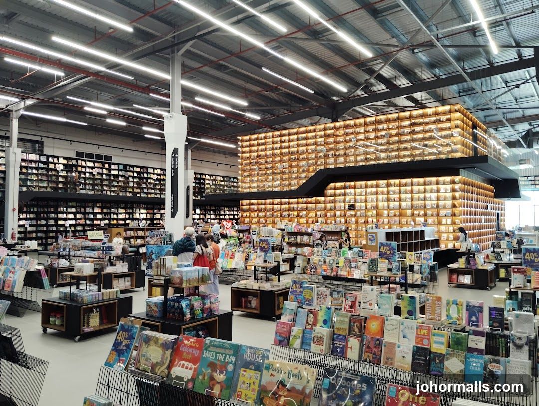 Interior of a large bookstore