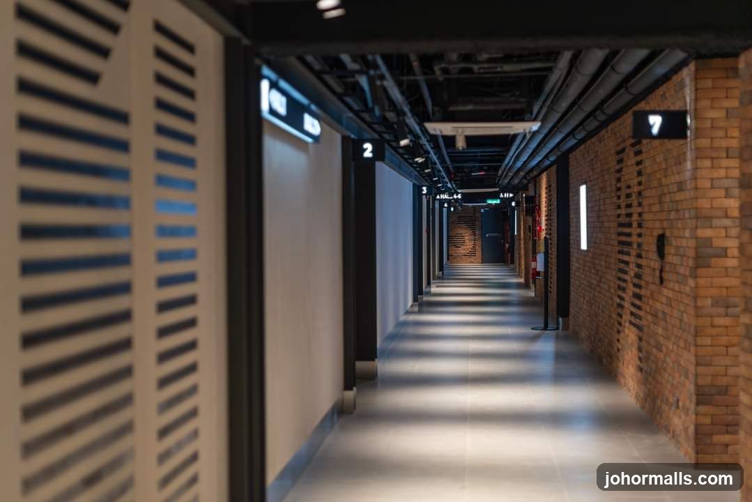 Modern Hallway with Numbered Doors