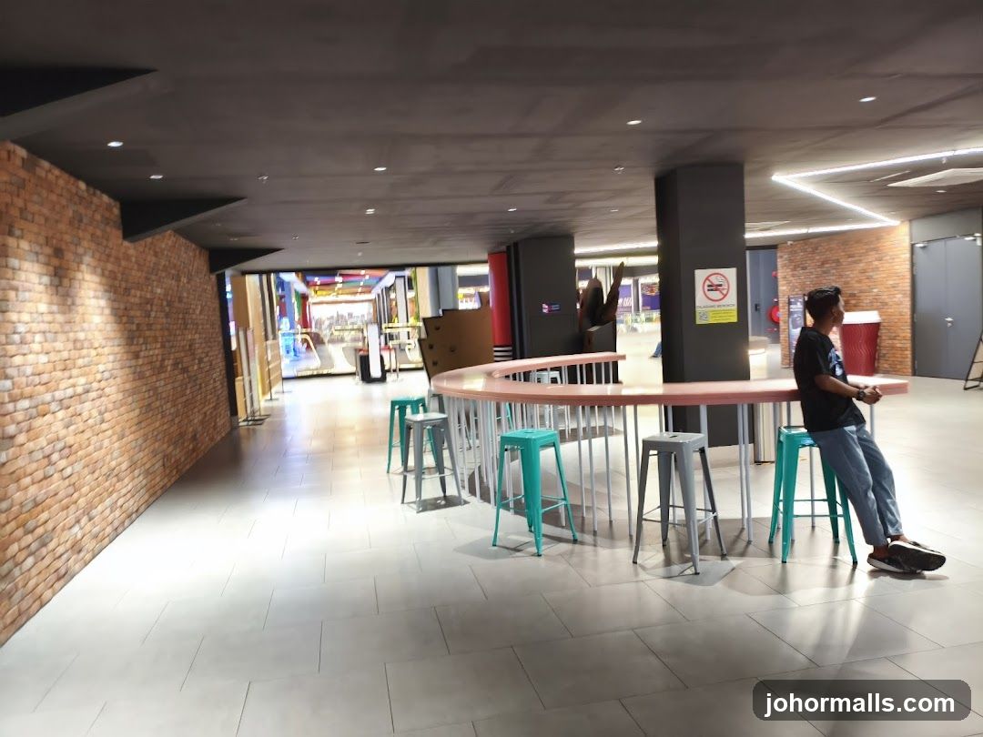 Modern Seating Area with Brick Accents