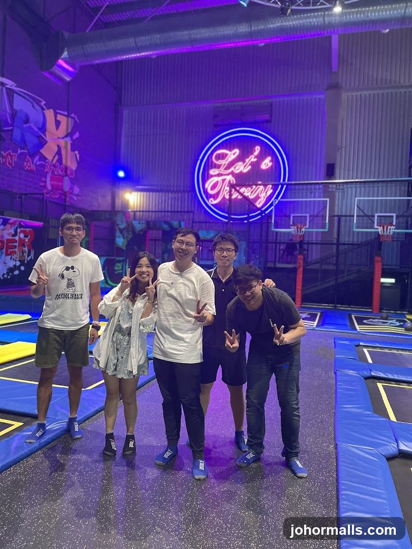 Group at Trampoline Park