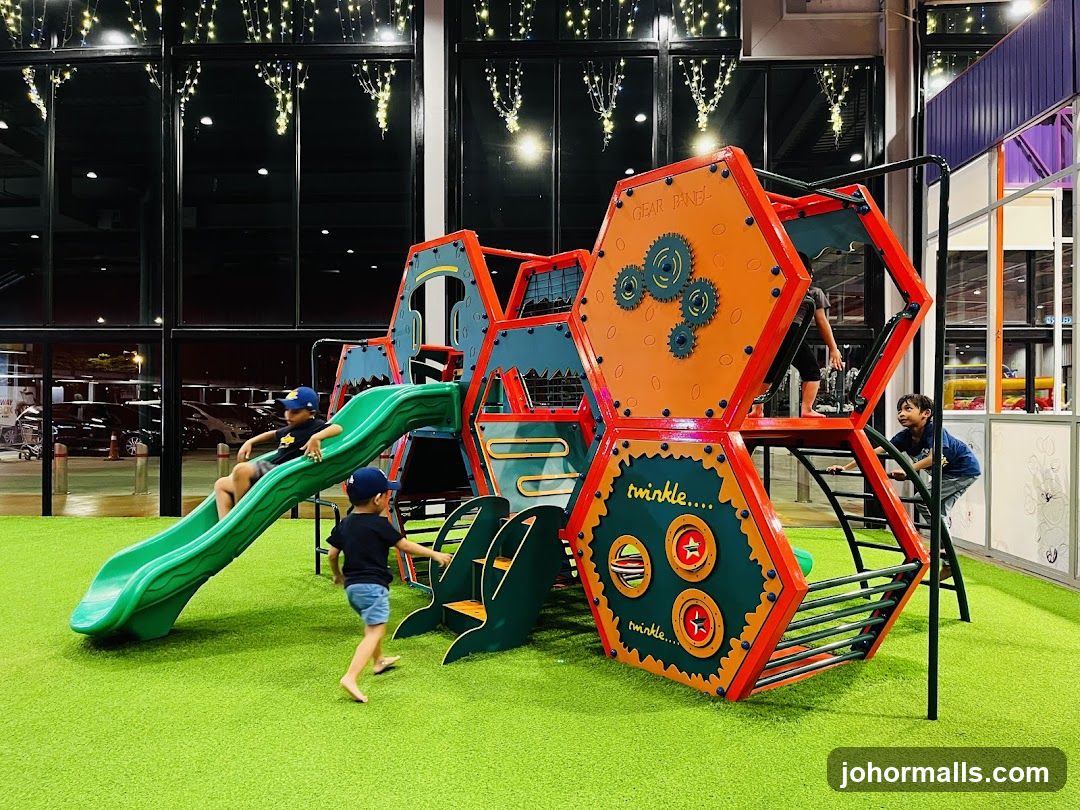Children Playing on a Colorful Playground