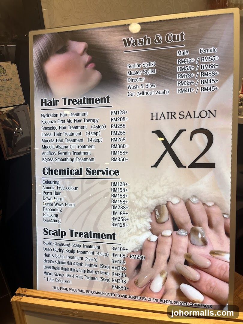 Hair Salon Price List