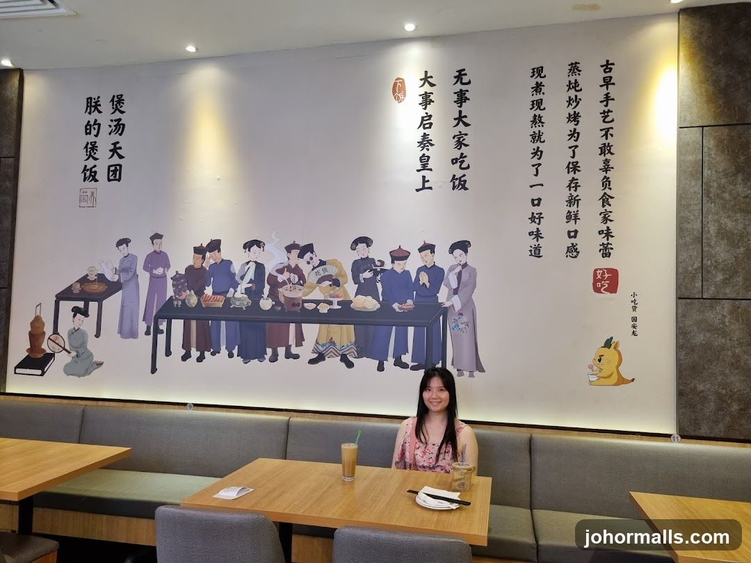 Restaurant Interior with Mural