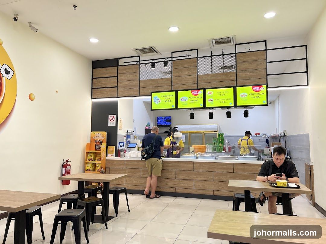 Restaurant Interior with Menu Displays