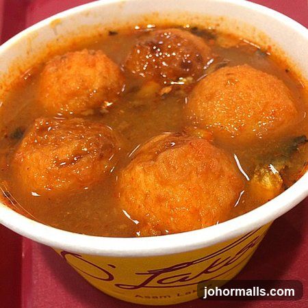 Asam Laksa with Fish Balls