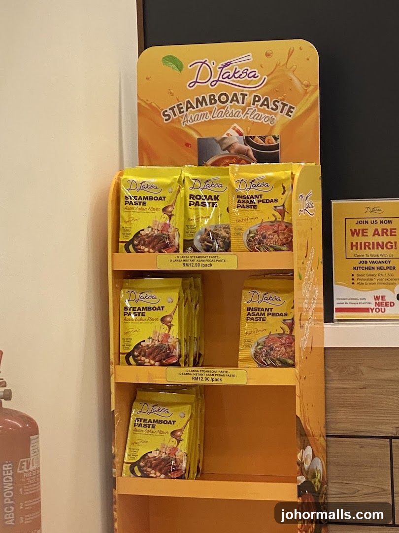 D'Laksa Steamboat Paste Display