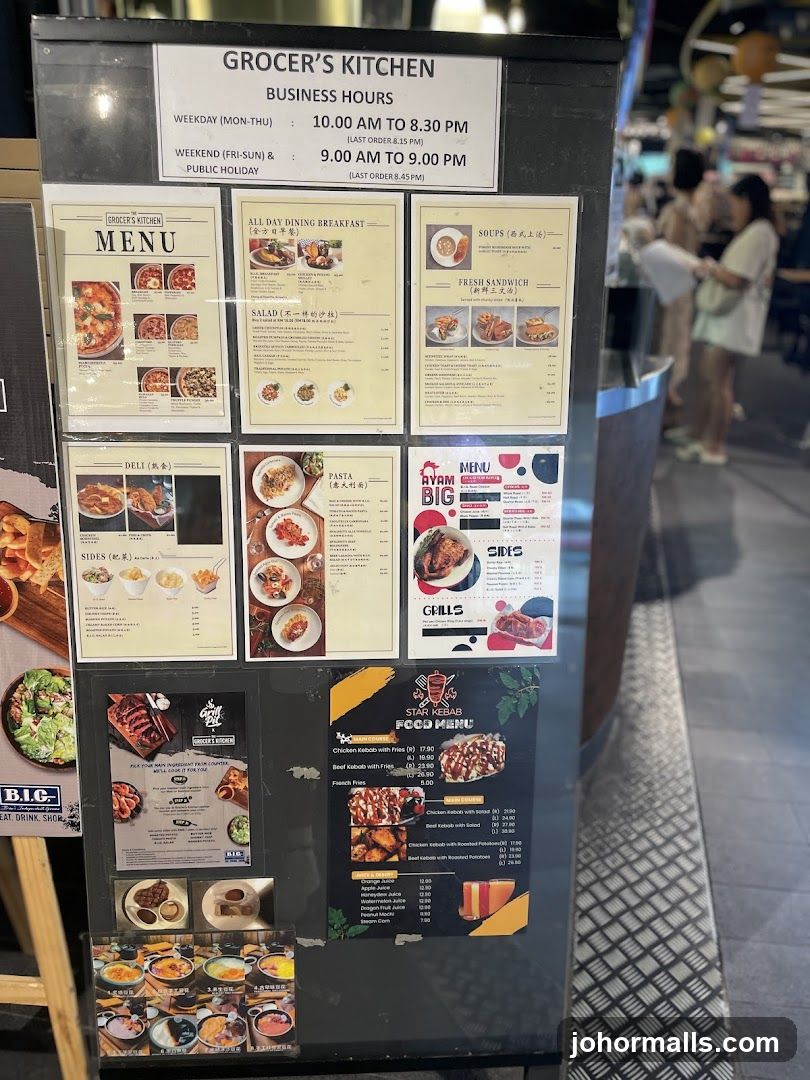 Grocer's Kitchen and Star Kebab Menus