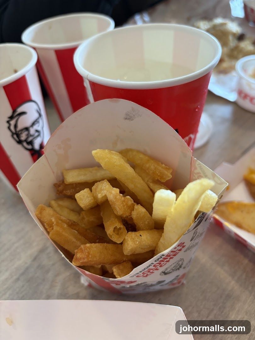 KFC Fries and Drinks