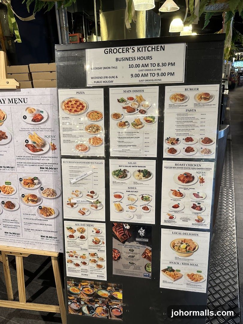 Grocer's Kitchen Menu