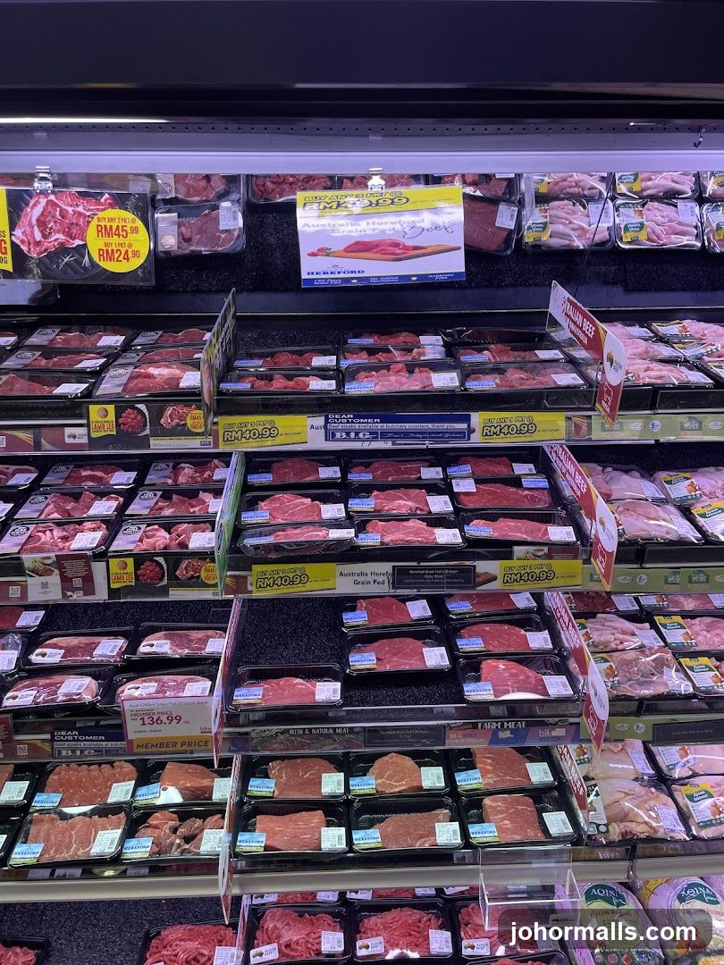 Meat Display in a Supermarket