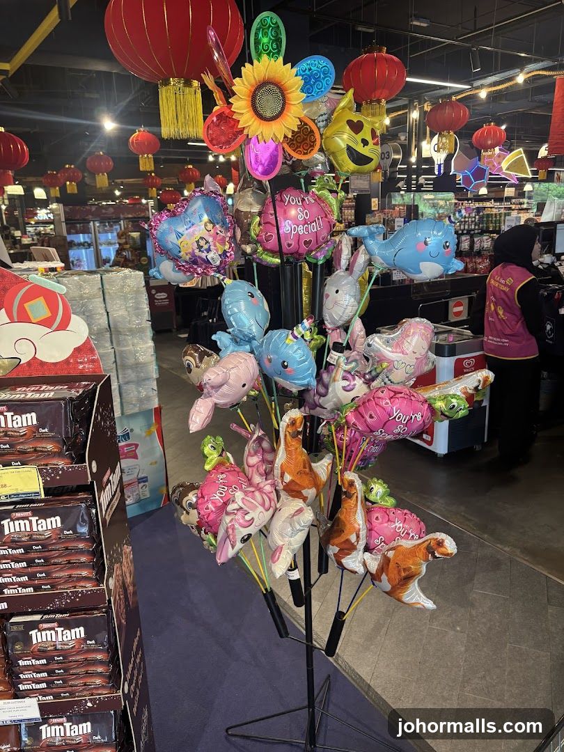 Balloons and Snacks Display