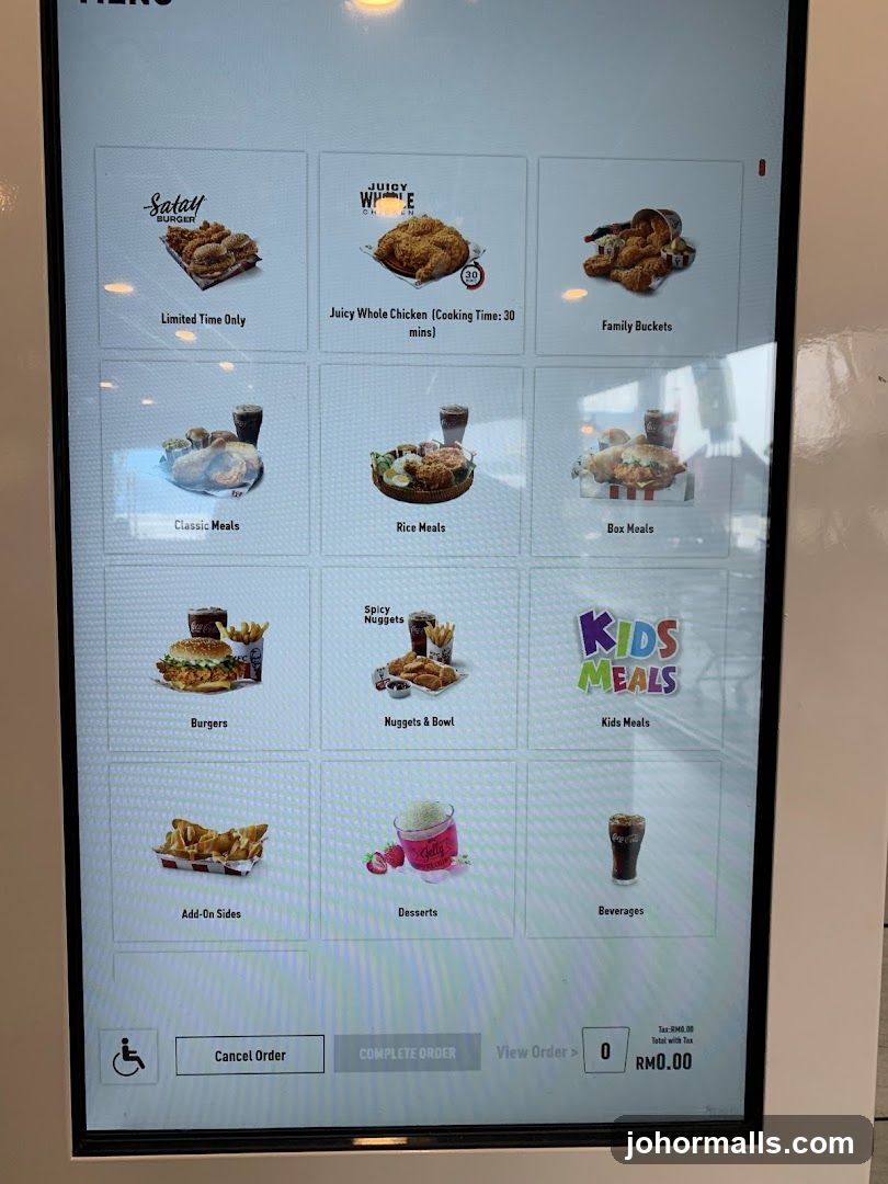 KFC Menu
