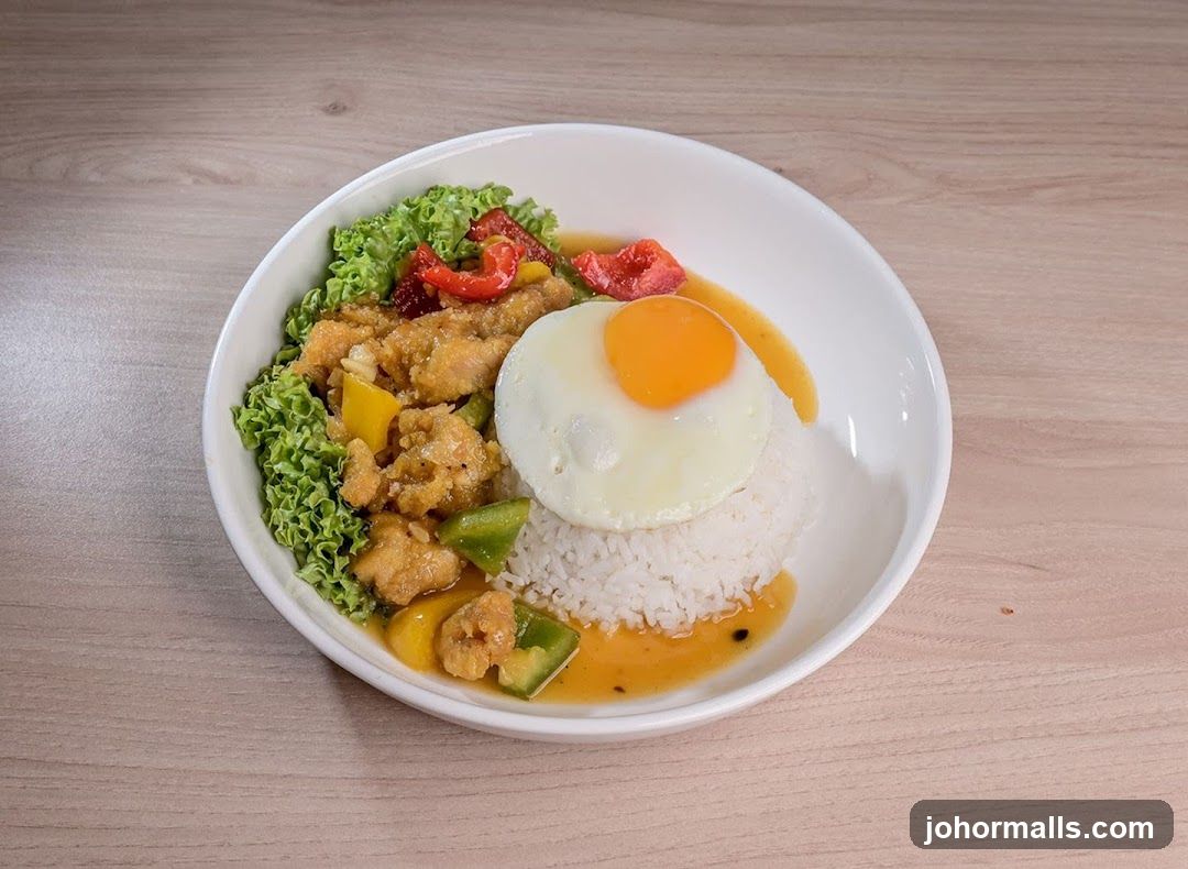 Chicken and Rice with Fried Egg