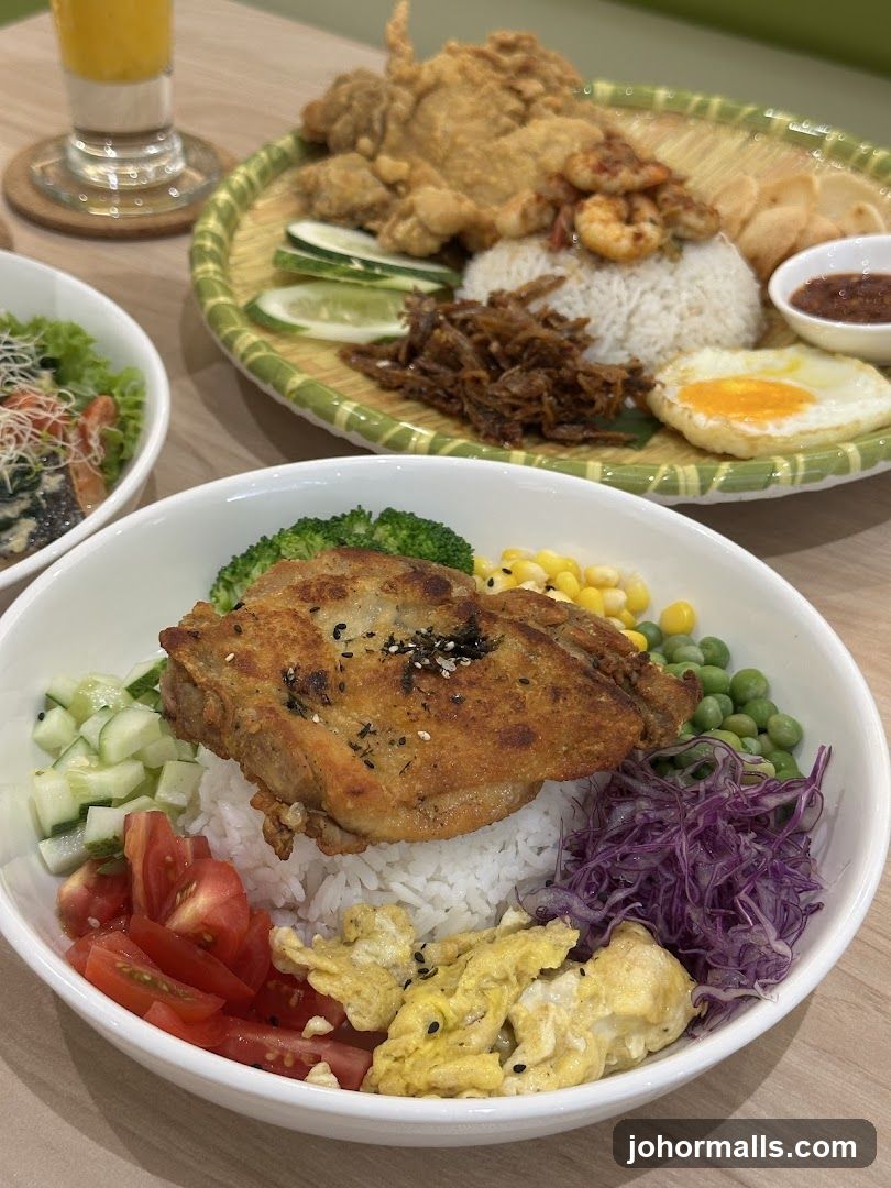 Chicken Rice Bowl and Nasi Lemak