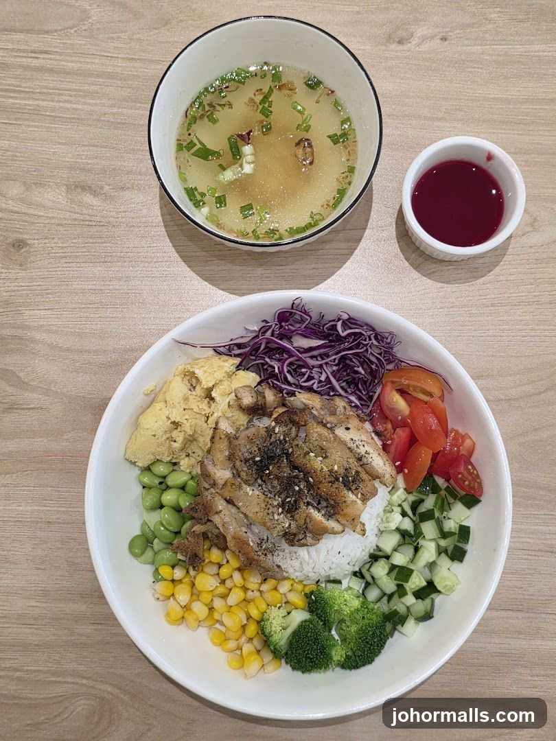 Chicken Rice Bowl with Soup