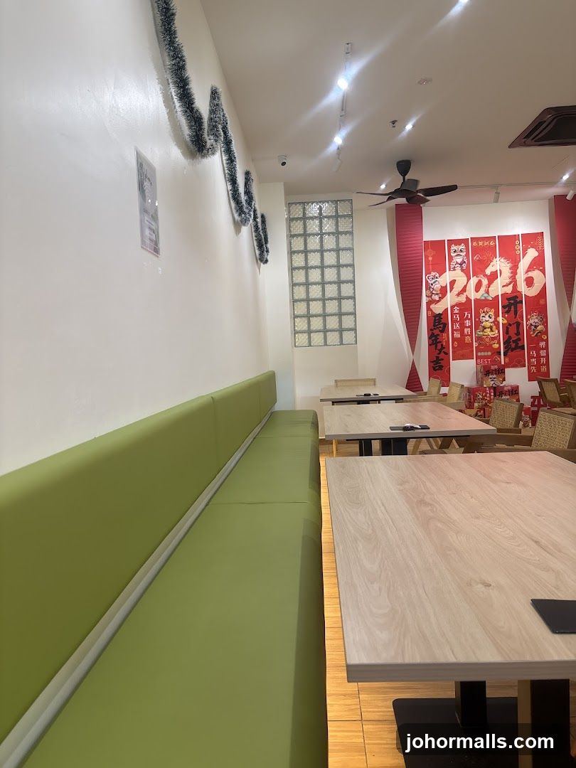 Restaurant Interior with Festive Decorations
