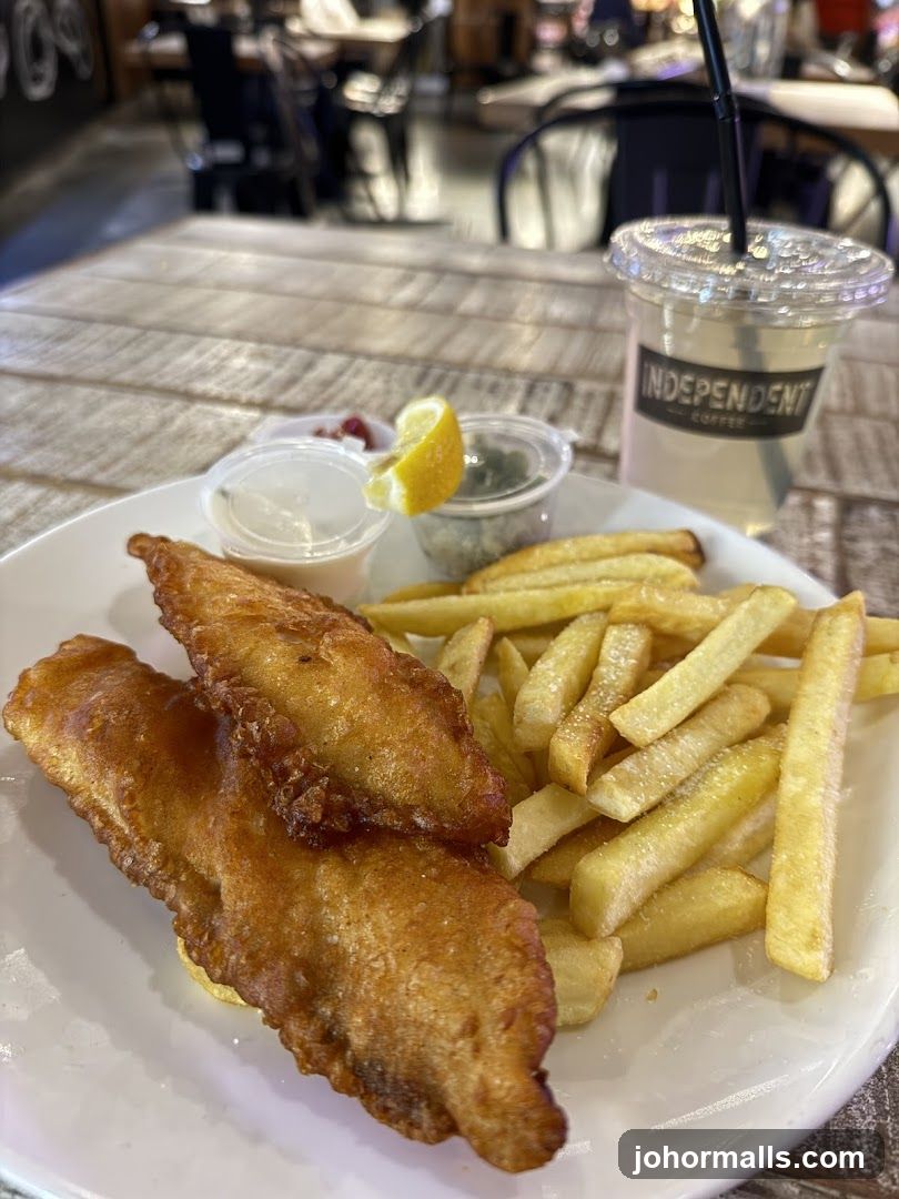 Fish and Chips with Drink