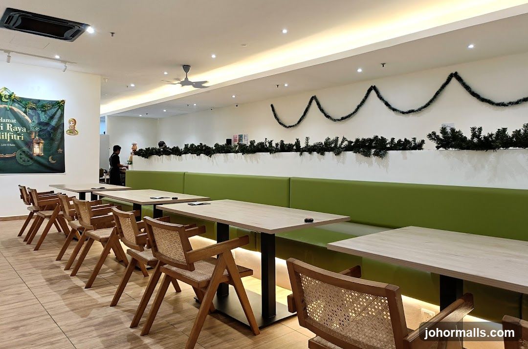 Restaurant Interior with Festive Decorations