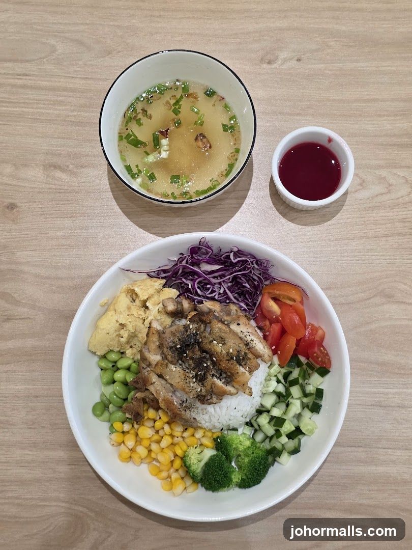 Chicken Rice Bowl with Soup