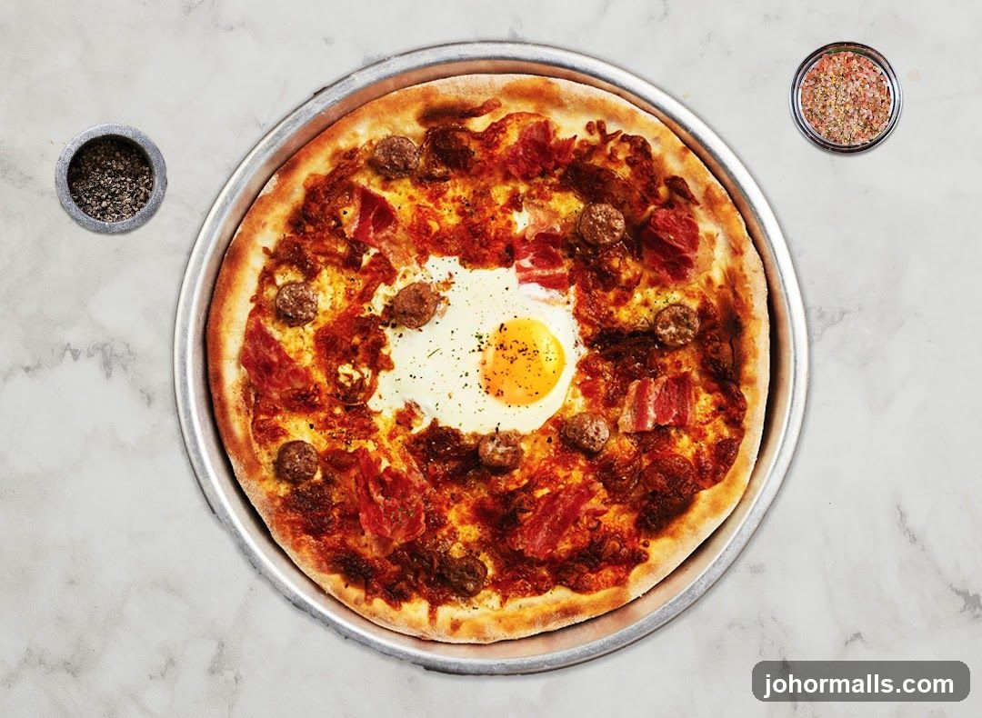 Pizza with Egg and Meats