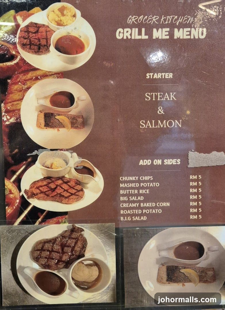 GROCER KITCHEN GRILL ME MENU